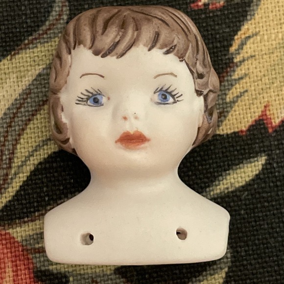 The Unbranded Brand Other - Vintage New Ceramic Doll Making Kit Soft Body‎ Brunette Bust Arms Legs #235